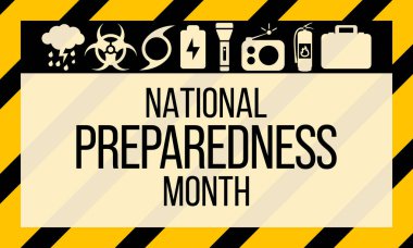 National Preparedness month (NPM) is observed every year in September,  to promote family and community disaster planning now and throughout the year. vector illustration