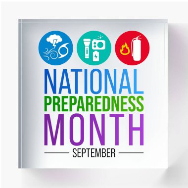 National Preparedness month (NPM) is observed every year in September,  to promote family and community disaster planning now and throughout the year. vector illustration