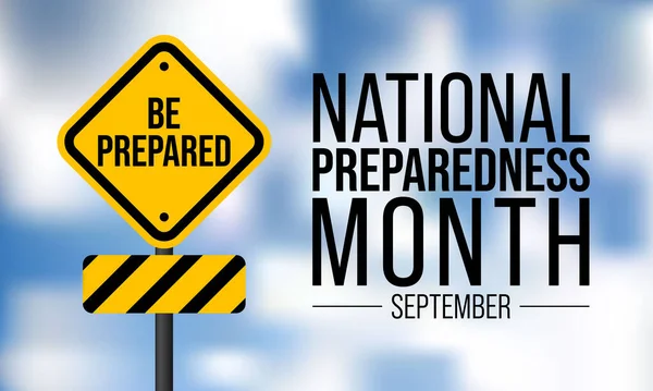 National Preparedness Month Npm Observed Every Year September Promote Family — Vetor de Stock