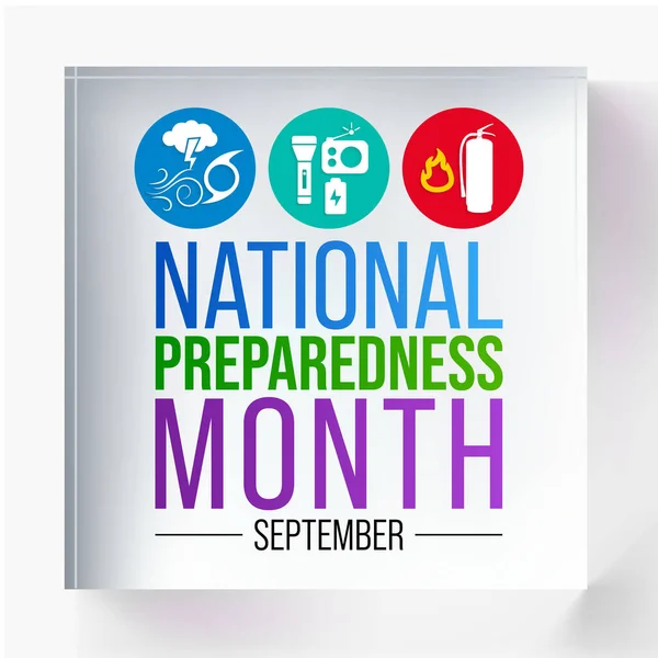 National Preparedness Month Npm Observed Every Year September Promote Family — Vetor de Stock