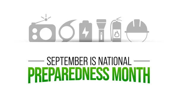 National Preparedness Month Npm Observed Every Year September Promote Family — Vetor de Stock