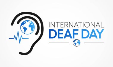 World Deaf day is observed every year during September, The day focuses on people who are deaf or hard of hearing and people with speech disorders. Vector illustration.