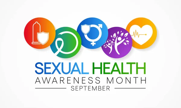 Sexual Health Awareness Month Observed Every Year September Important Our — Stock Vector