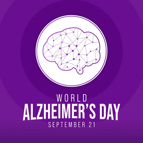 Giornata Mondiale Dell Alzheimer Viene Osservata Ogni Anno Settembre Una — Vettoriale Stock