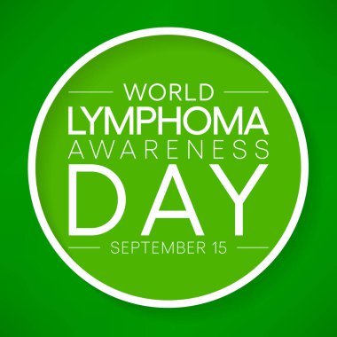 Dünya Lenfoma Farkındalık Günü her yıl 15 Eylül 'de gözlemlenir. Bu, vücudun mikroplarla mücadele ağının bir parçası olan lenf sisteminin bir kanseridir. Vektör illüstrasyonu