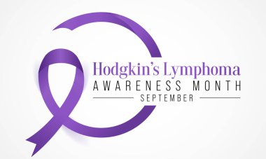 Hodgkin 'in lenfoma farkındalık ayı Eylül ayında her yıl gözlemlenir, kanserin lenfosit adı verilen belirli bir beyaz kan hücresinden kaynaklandığı bir lenfoma türüdür. Vektör sanatı