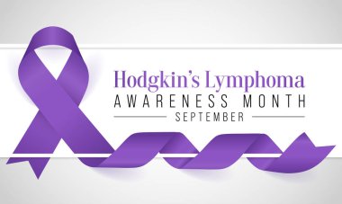Hodgkin 'in lenfoma farkındalık ayı Eylül ayında her yıl gözlemlenir, kanserin lenfosit adı verilen belirli bir beyaz kan hücresinden kaynaklandığı bir lenfoma türüdür. Vektör sanatı