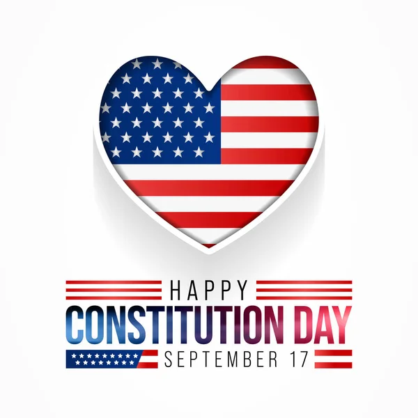 Constitution Day United States Observed Every Year September American Federal — Stock Vector