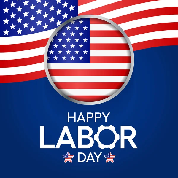 Labor Day Negli Stati Uniti America Viene Osservato Ogni Anno — Vettoriale Stock