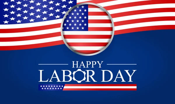 Labor Day Negli Stati Uniti America Viene Osservato Ogni Anno — Vettoriale Stock