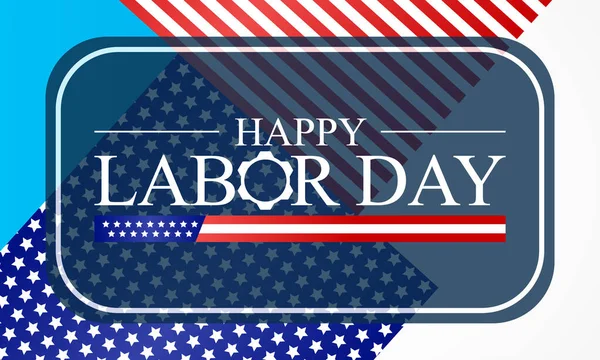 Labor Day Negli Stati Uniti America Viene Osservato Ogni Anno — Vettoriale Stock