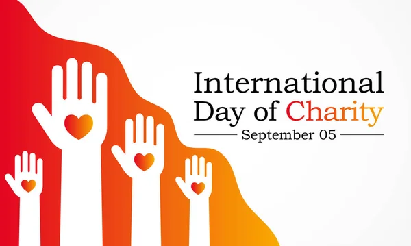 Международный День Благотворительности Отмечается Каждый Год Сентября Первоочередной Целью Этого — стоковый вектор