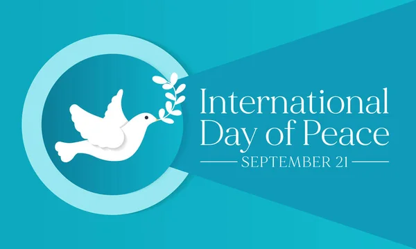 Παγκόσμια Ημέρα Ειρήνης Τηρείται Κάθε Χρόνο Στις Σεπτεμβρίου Είναι Μια — Διανυσματικό Αρχείο