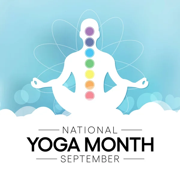 National Yoga Month Observed Every Year September Purpose Month Promote — Stock Vector