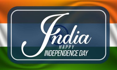 Bağımsızlık Günü, her yıl 15 Ağustos 1947 'de Hindistan' ın Birleşik Krallık 'tan bağımsızlığı anısına düzenlenen ulusal bir bayram olarak kutlanır. Vektör illüstrasyonu