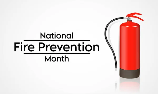 Mês Nacional Prevenção Incêndios Observado Todos Anos Outubro Para Aumentar — Vetor de Stock