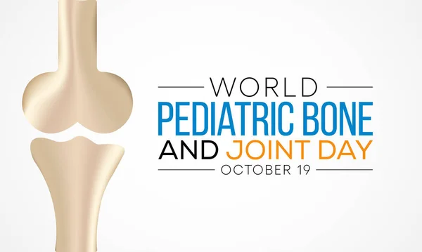 Παγκόσμια Ημέρα Παιδιατρικών Οστών Και Αρθρώσεων Παρατηρείται Κάθε Χρόνο Στις — Διανυσματικό Αρχείο