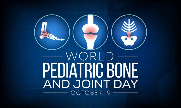 Παγκόσμια Ημέρα Παιδιατρικών Οστών Και Αρθρώσεων Παρατηρείται Κάθε Χρόνο Στις — Διανυσματικό Αρχείο