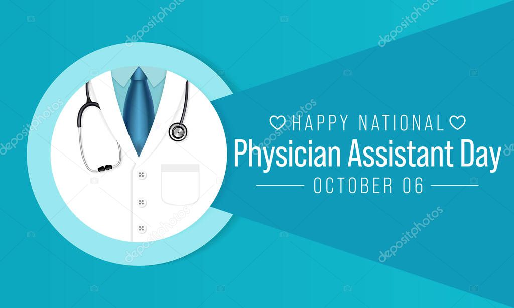 National Physician assistant day is observed every year on October 6, The role of the PA is to practice medicine under the direction and supervision of a licensed physician. Vector illustration