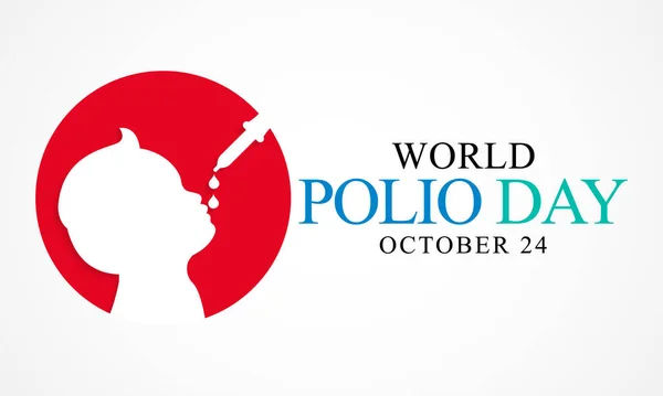 Giornata Mondiale Della Poliomielite Viene Osservata Ogni Anno Ottobre Poliomielite — Vettoriale Stock