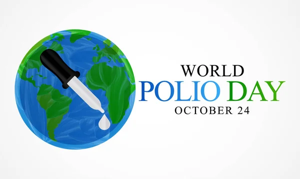 World Polio Day Observed Every Year October Poliomyelitis Disabling Life — Διανυσματικό Αρχείο