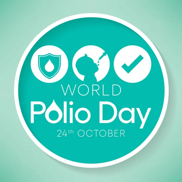 World Polio Day Observed Every Year October Poliomyelitis Disabling Life — Διανυσματικό Αρχείο