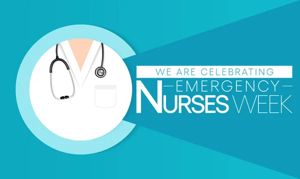 Semana Enfermeiros Emergência Observada Todos Anos Outubro Enfermeiros Emergência Tratam —  Vetores de Stock
