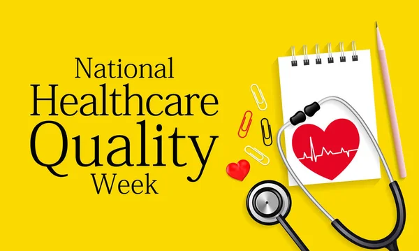 Semana Nacional Calidad Salud Hqw Celebra Cada Año Octubre Dedica — Vector de stock