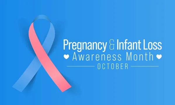 Mes Concienciación Sobre Embarazo Pérdida Infantil Smsl Observa Cada Año — Archivo Imágenes Vectoriales