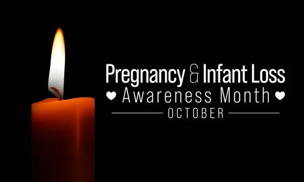 Hamilelik Bebek Kaybı Ayları Sids Her Yıl Ekim Ayında Gebelik — Stok Vektör