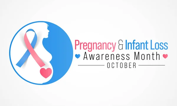 Mes Concienciación Sobre Embarazo Pérdida Infantil Smsl Observa Cada Año — Archivo Imágenes Vectoriales
