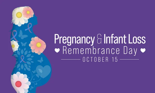 Εγκυμοσύνη Και Απώλεια Βρεφών Ημέρα Μνήμης Παρατηρείται Κάθε Χρόνο Στις — Διανυσματικό Αρχείο