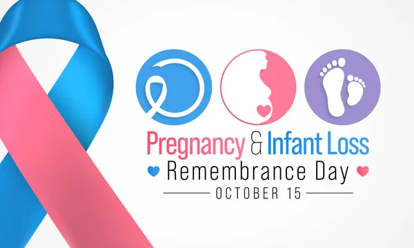 Hamilelik Bebek Kaybı Anma Günü Her Yıl Ekim Düşük Ölü — Stok Vektör