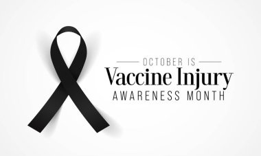 Aşı yaralanmaları her yıl Ekim ayında ABD genelinde gözlemlenmektedir. Vektör illüstrasyonu