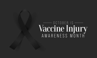 Aşı yaralanmaları her yıl Ekim ayında ABD genelinde gözlemlenmektedir. Vektör illüstrasyonu