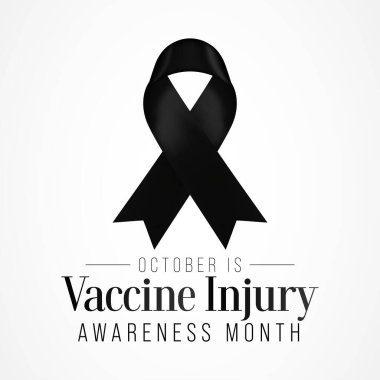 Aşı yaralanmaları her yıl Ekim ayında ABD genelinde gözlemlenmektedir. Vektör illüstrasyonu