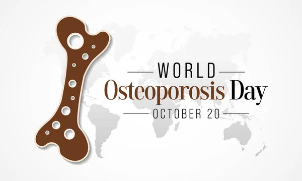 골다공증의 World Osteoporosis Day 골다공증 신진대사 질환의 치료에 세계적 인식을 — 스톡 벡터