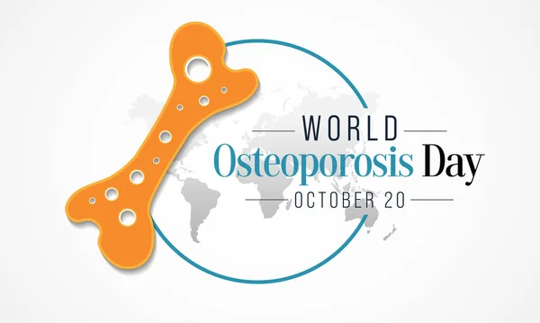 골다공증의 World Osteoporosis Day 골다공증 신진대사 질환의 치료에 세계적 인식을 — 스톡 벡터