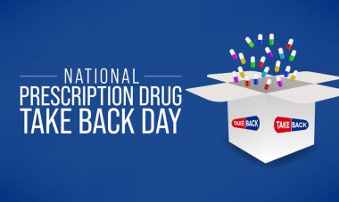 Ulusal Reçeteli uyuşturucu geri alma günü her yıl Nisan ve Ekim aylarında gözlemlenmekte olup, kullanılmayan veya tarihi geçmiş reçeteli ilaçlardan kurtulmak için güvenli, uygun ve sorumlu bir yoldur. Vektör sanatı
