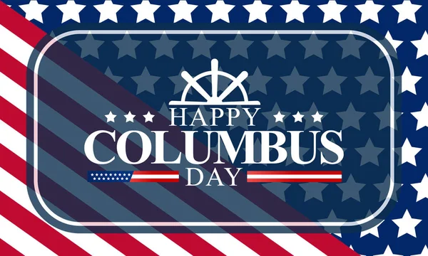 Columbus Günü her yıl Ekim ayında kutlanır, ABD 'de federal bir bayram, 1492' de Kristof Kolomb 'un Amerika' ya gelişinin resmi yıldönümünü kutlar. Vektör