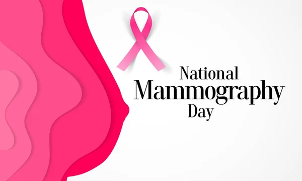 Día Nacional Mamografía Observa Cada Año Octubre Proceso Uso Rayos — Archivo Imágenes Vectoriales