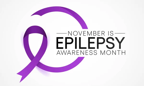 Mes Conciencia Epilepsia Observa Cada Año Noviembre Trastorno Del Sistema — Archivo Imágenes Vectoriales