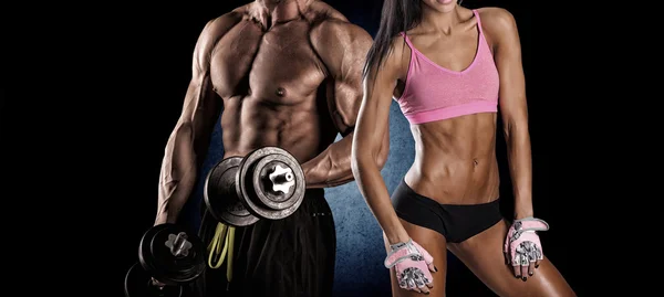 Athletic couple poses for the camera — Stock Photo, Image