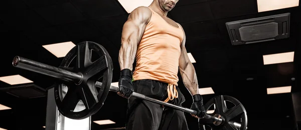 Very power athletic guy bodybuilder — Stock Photo, Image