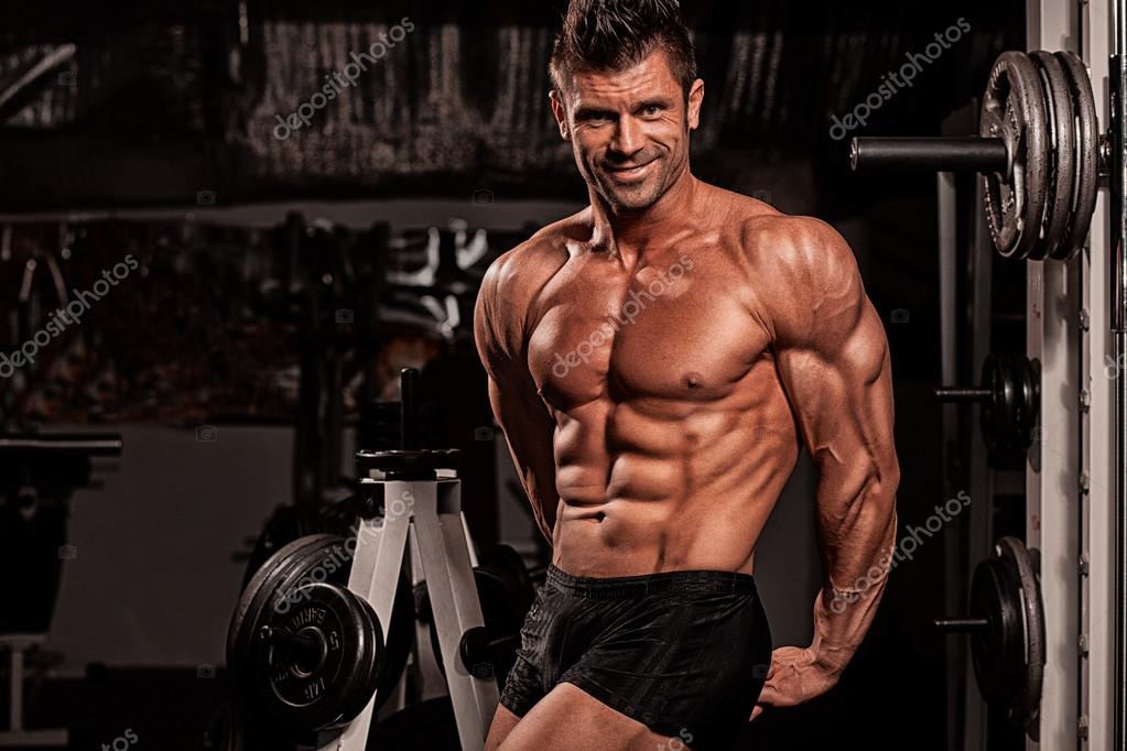 Young Professional Bodybuilder Posing Gym Side Stock Photo 255388612 |  Shutterstock