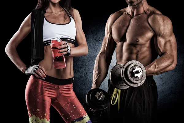 Beautiful athletic couple. — Stock Photo, Image