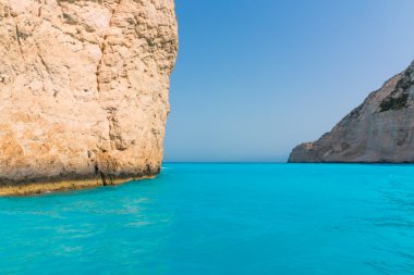 Navagio Beach ile batık Zakynthos, Yunanistan