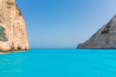 Navagio Beach ile batık Zakynthos, Yunanistan