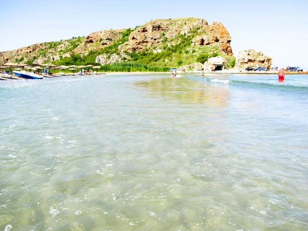 Praia de Bolata, perto da capa Kaliakra, Bulgária — Fotografia de Stock