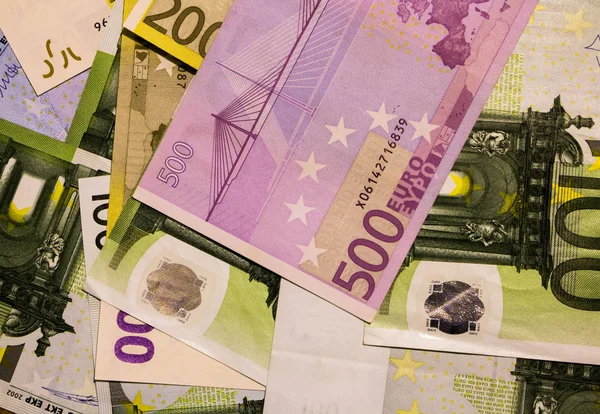 Banknotes of euros background — Stock Photo, Image